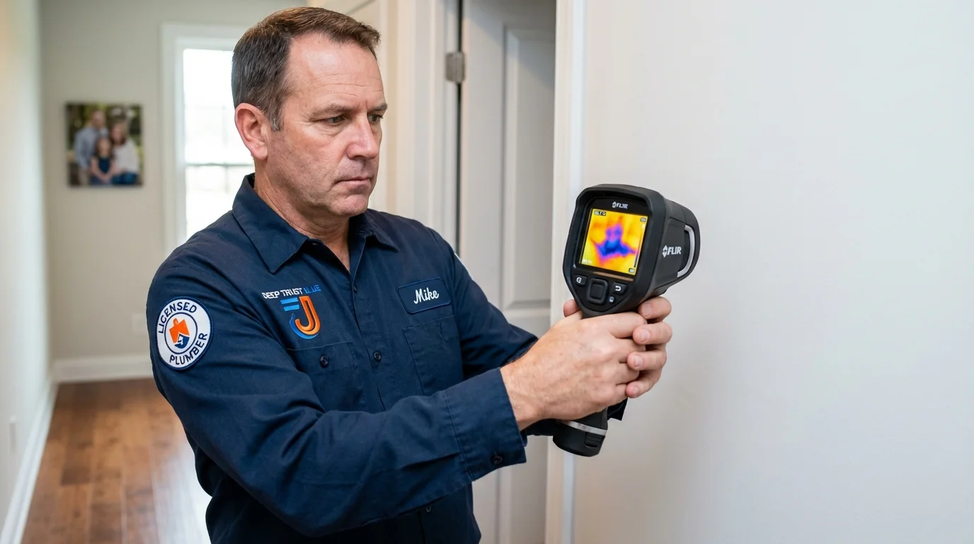 Thermal imaging leak detection by Johns Plumbing LLC in Columbus Junction